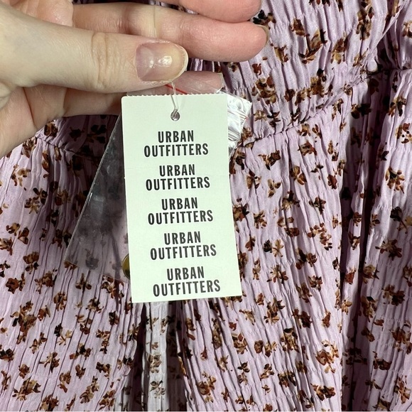 Urban Outfitters NWT Pink Ditzy Floral Milkmaid Babydoll Top - Picture 4 of 6